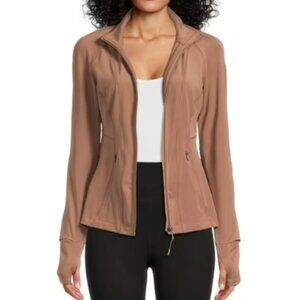 Avia Women’s Lightweight Athletic Jacket size L Full Zip Beige Yoga Workout NWOT